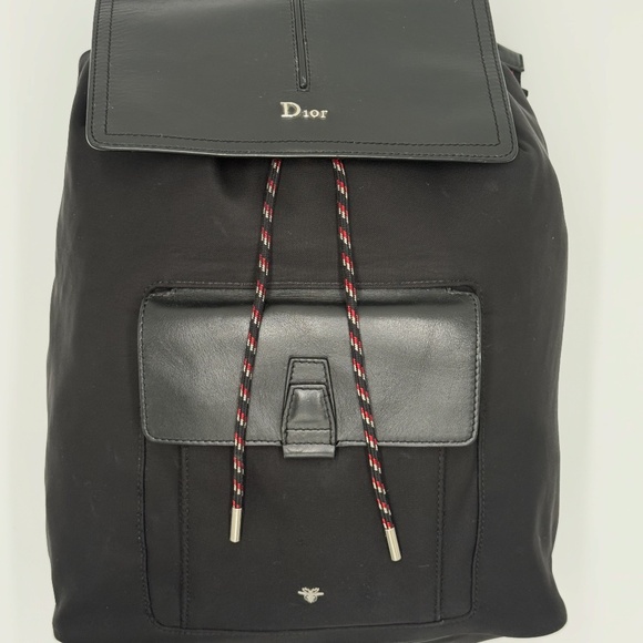 Dior Men’s Black Canvas & Leather Backpack – Made in Italy (Style No. 24-BO-1107 - Picture 1 of 8